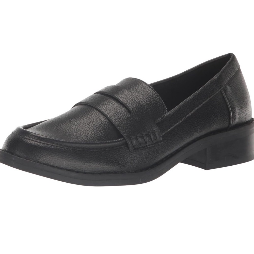 DV Dolce Vita Vintage Pedal Black Pebbled Penny Loafers Flats Women's Size 9.5